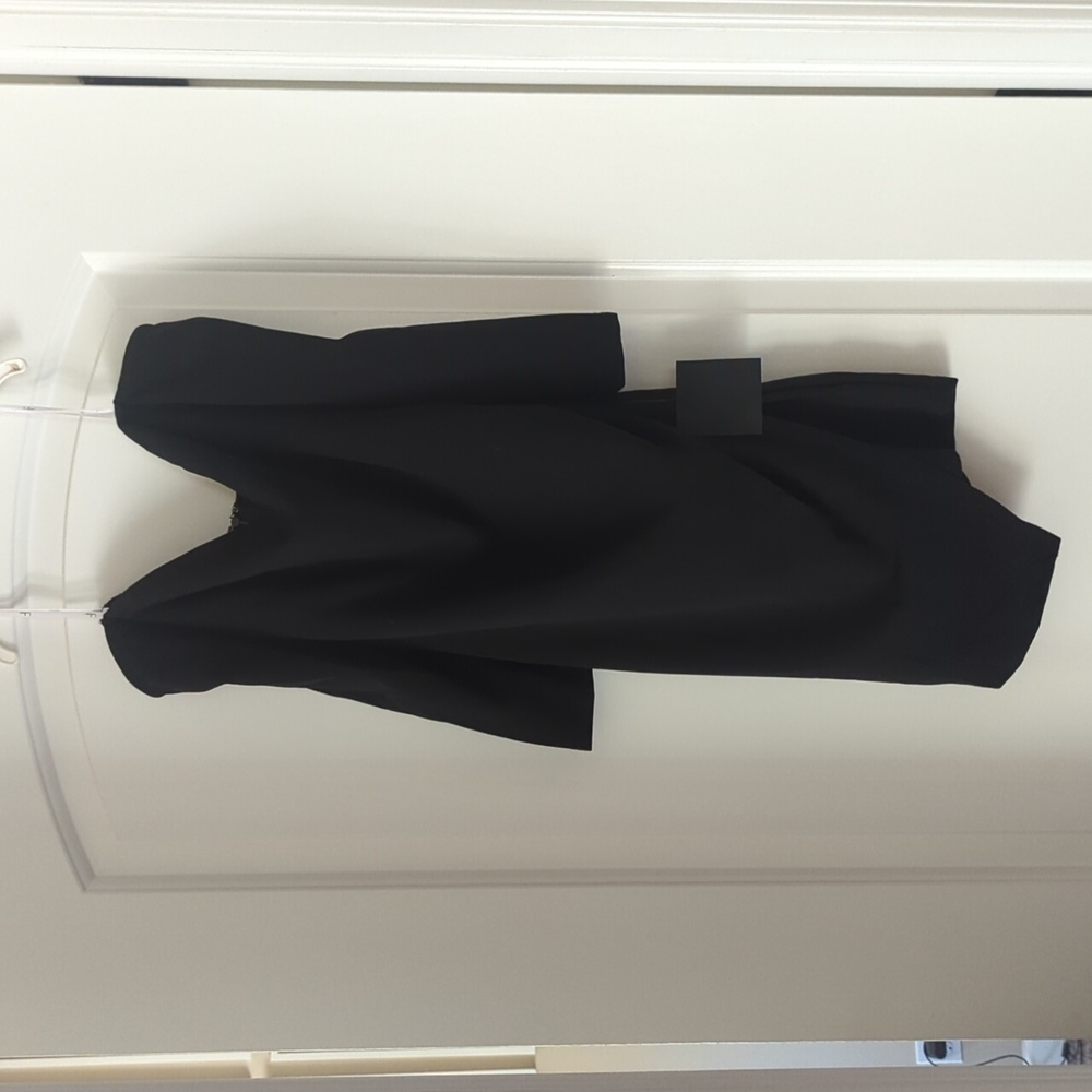 NWT Lulu's Black Bodycon Off-the-Shoulder Bodycon Dress - Picture 3 of 4